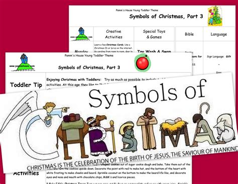 Symbols of Christmas, Part 3 Printable Toddler Theme Learning Through ...