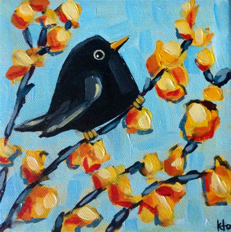 Blackbird: Bird Painting by kto ART - kto ART