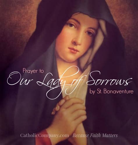 Prayer to Our Lady of Sorrows by St. Bonaventure | GetFed | GetFed