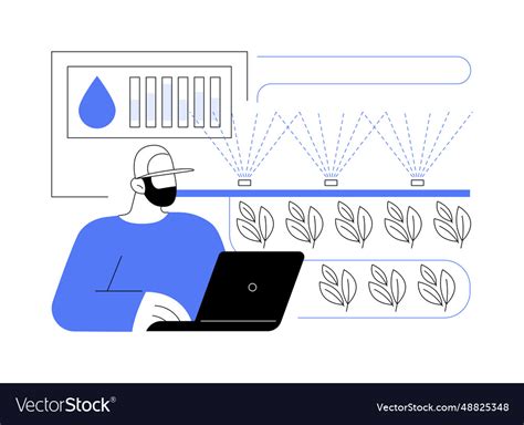 Drip irrigation abstract concept Royalty Free Vector Image