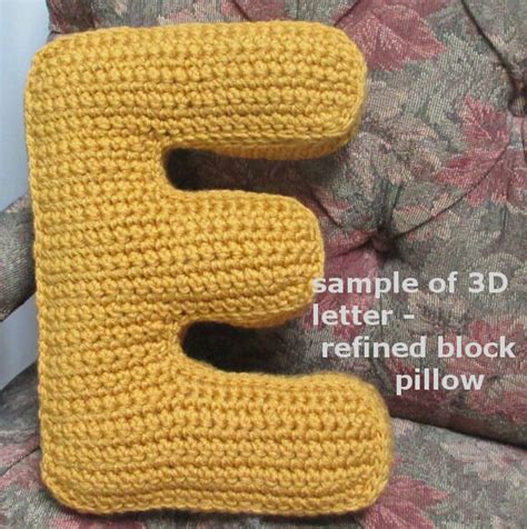 Crochet Letters Patterns S 3D Accent Pillow Alphabet Applique - Etsy