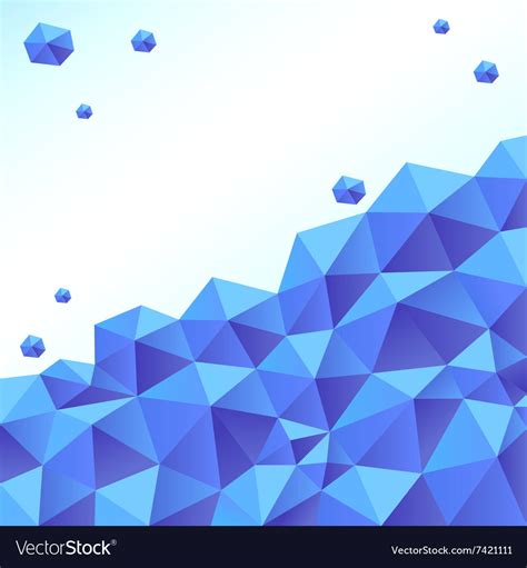 Blue polygon background Royalty Free Vector Image