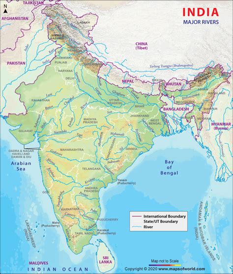 Rivers of India | Indian river map, India map, India world map