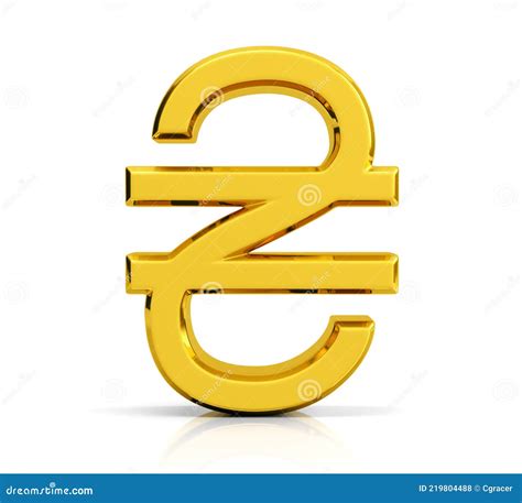 Ukrainian Hryvnia Symbol Isolated on White Background Stock Illustration - Illustration of ...