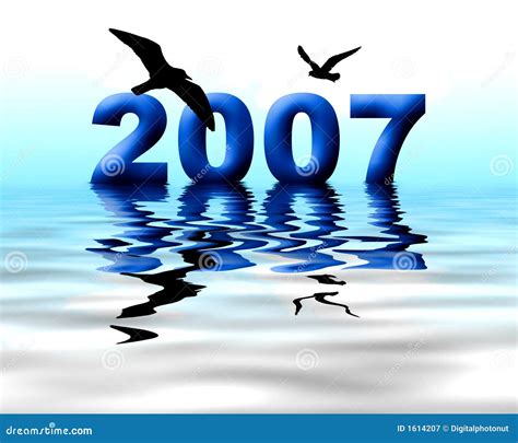 Year 2007 stock illustration. Illustration of reflections - 1614207