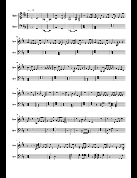 Hold On, Chord Overstreet sheet music for Piano download free in PDF or MIDI