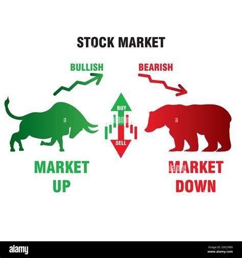 stock market bullish bearish market up and down trading Stock Vector ...