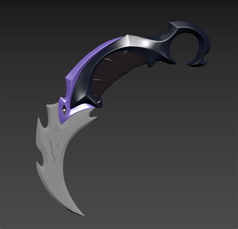 Reaver 2 karambit valorant knife 3D model 3D printable | CGTrader