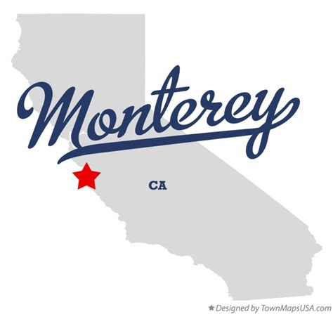 Map of Monterey, CA, California