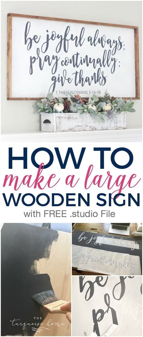 How to Make a Large Wooden Sign | The Turquoise Home