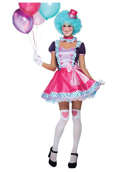 Women's Bubble Gum Clown Costume