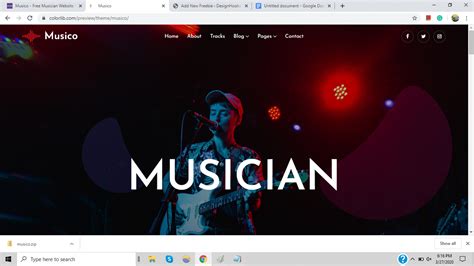 Musico - Musician Website HTML Template - DesignHooks