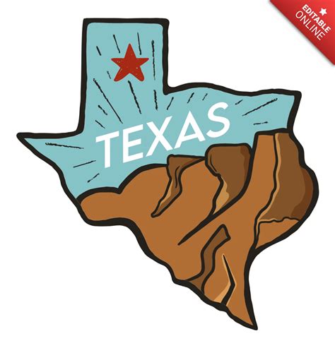 Texas US State Badge Template Design | Free Design Template