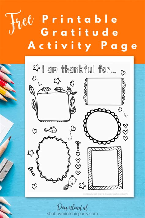 Free Printable Gratitude Worksheets For Kids