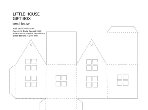 Printable House Box Template