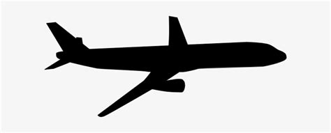 Airplane Silhouette Clip Art - Black And White Airplane - Free ...