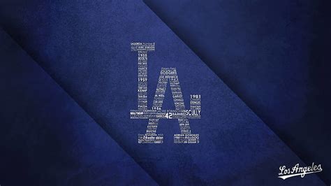 Los Angeles Dodgers Letter LA With Blue Background Dodgers, HD ...