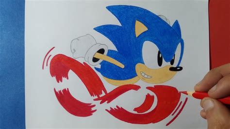 Dibujando a Classic Sonic Super Peel Out | Drawing Classic Sonic Super Peel Out - YouTube