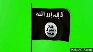 ISIS flag waving full screen (for unexpectedjihad) on Make a GIF