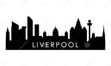 Liverpool Skyline Silhouette. Stock Vector - Illustration of city ...