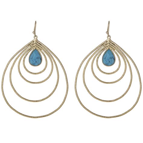 Turquoise Teardrop Earrings (Large) - Indigo Blue Trading