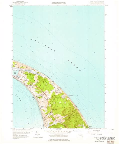 "Massachusetts USGS Historical Topo Map MA North Truro 350392 1958 ...