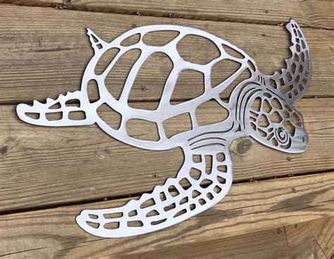 Metal Sea Turtle Metal Wall Art Metal Wall Decor Metal - Etsy