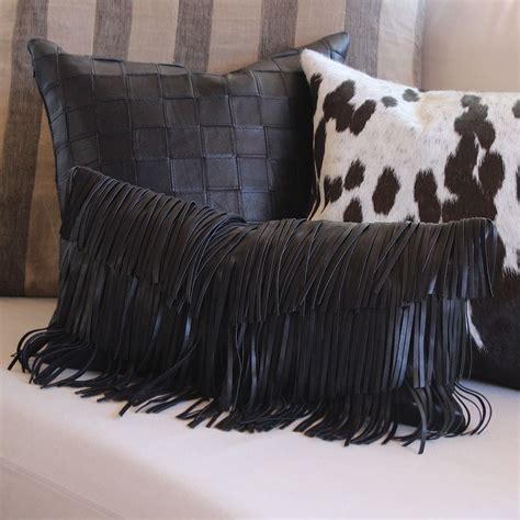 Flamenco Fringe Pillow | Leather throw pillows, Fringe pillows, Leather pillow