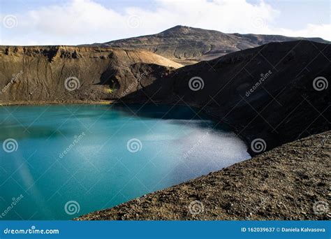 Krafla Volcano Crater, MÃ½vatn, Iceland Stock Image - Image of sunlight ...