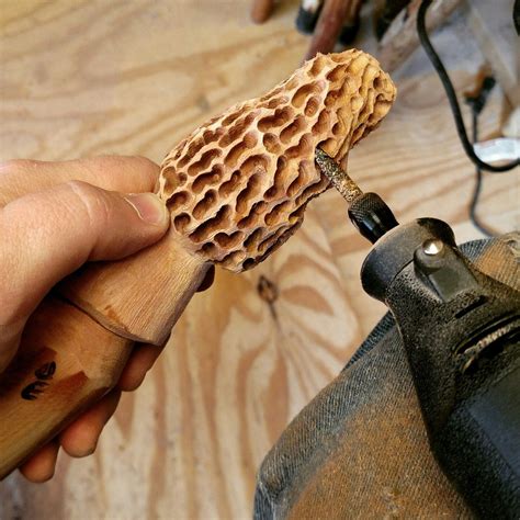 CreationCarvings shared a new photo on Etsy | Dremel carving, Hand carved walking sticks, Wood ...