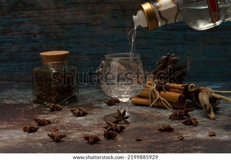 Crystal Glass Aniseed Liqueur Rum Tequila Stock Photo 2199885929 | Shutterstock