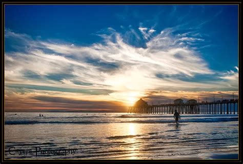 "Cayer's Sports Action Photography": Huntington Beach Pier Sunset