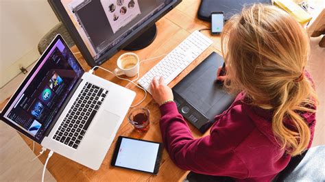 People share their work stations as they adjust to working remotely