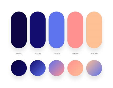 40 Beautiful Color Palettes With Their Similar Gradient Palettes