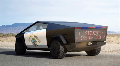 New Tesla Cybertruck Mock-Ups Include Border Patrol With Tesla ATV