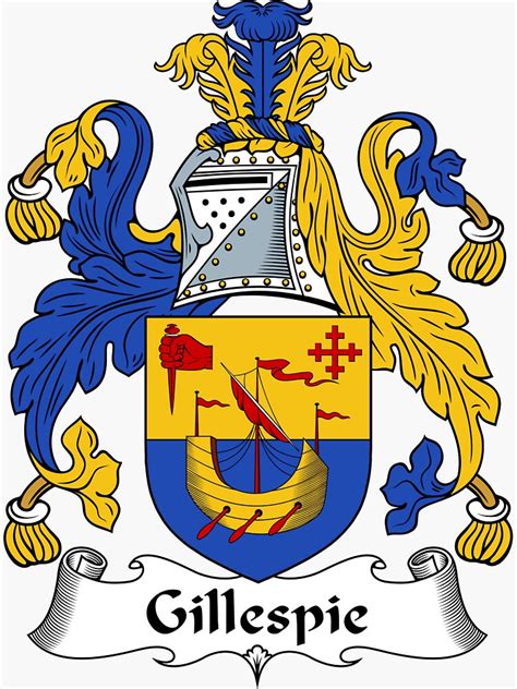 "Gillespie Coat of Arms / Gillespie Family Crest" Sticker for Sale by ScotlandForever | Redbubble