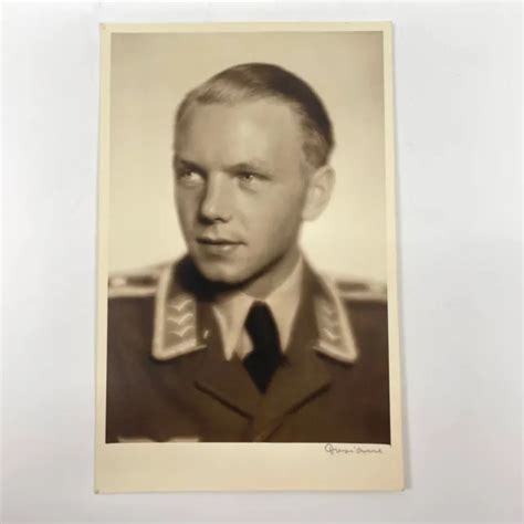 WWII GERMAN LUFTWAFFE Feldwebel Studio Postcard Photo Dated 1943 - 3" X ...