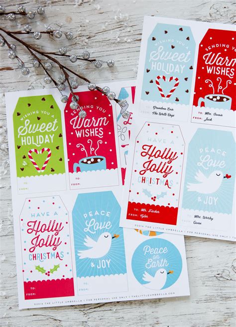 Free Customizable Holiday Gift Tags! - Our Best Bites