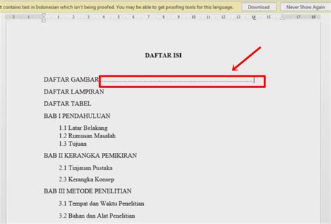 Cara Membuat Daftar Isi manual di Word Semua Versi - Dafunda.com