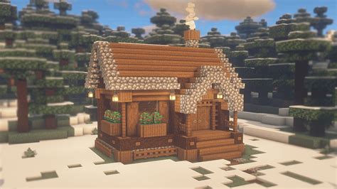 Minecraft: How To Build Small Winter House - YouTube