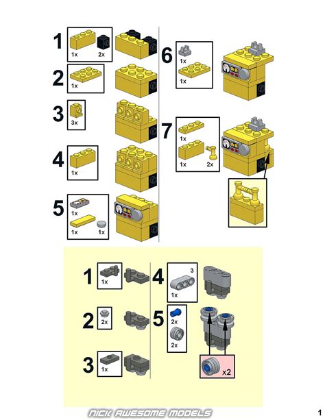 WALL-E Instructions | Lego creative, Lego wall e, Lego wall