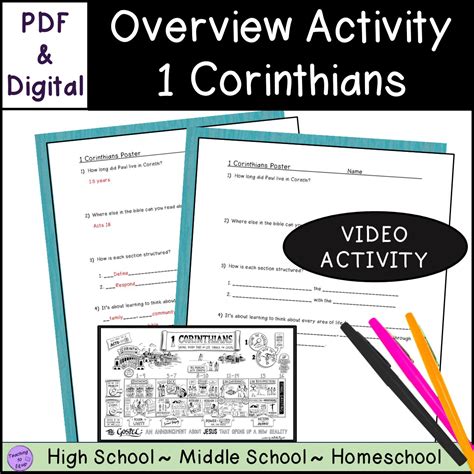 Summary of the Bible book 1 Corinthians Activity | Made By Teachers