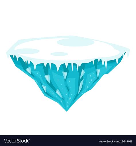 Game ice island Royalty Free Vector Image - VectorStock