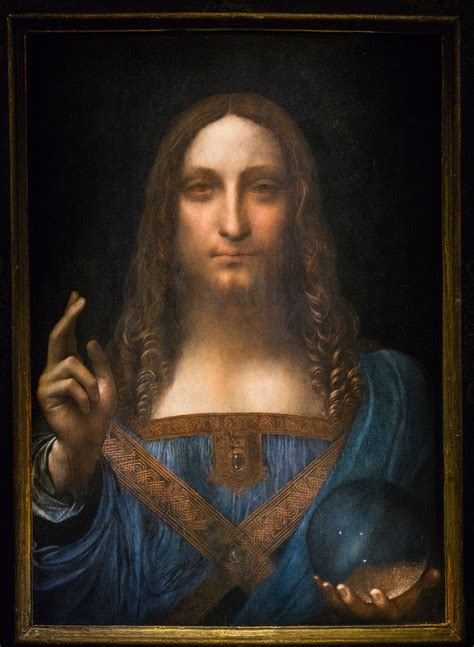 (Salvator Mundi), a late 15th century painting by Leonardo da Vinci ...