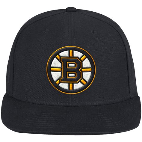 Men's Boston Bruins adidas Black Primary Logo - Snapback Hat