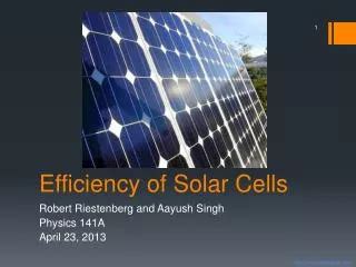 PPT - High Efficiency Thin Film Solar Cells PowerPoint Presentation ...