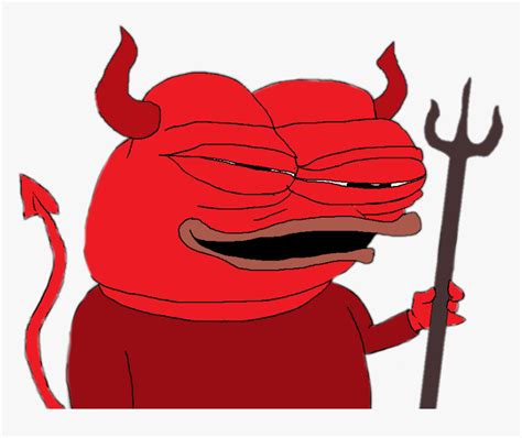 #pepe #meme #rarepepe #devil #devilish - Devilish Pepe, HD Png Download ...