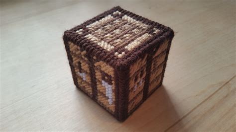 Minecraft Crafting Table In Plastic Canvas · How To Make A Plushie Toy · Needlework on Cut Out ...