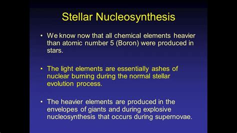 Stellar nucleosynthesis - YouTube