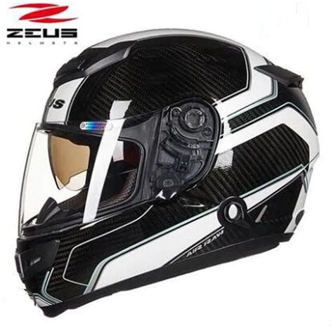 Taiwan ZEUS Carbon Fiber DOT Certificate Motorcycle Helmets Full face ...